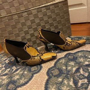 Donald Pliner snake skin bootie